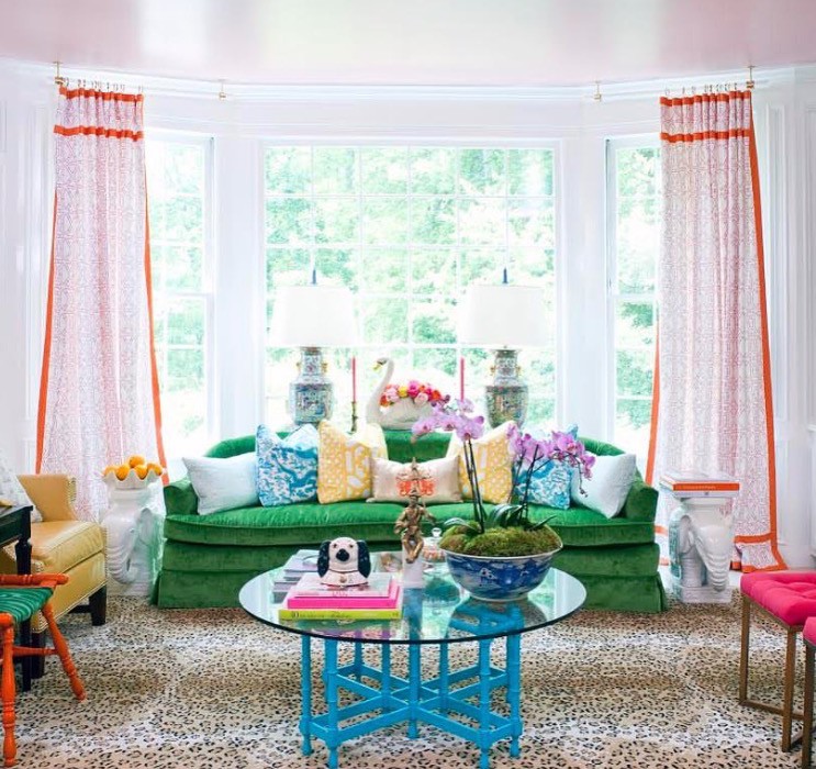 Drapes panels family room window treatments